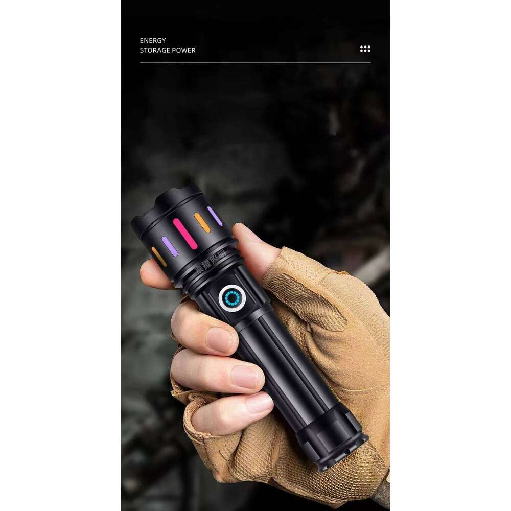 30W LED white laser with color luminous fluorescent cool focus outdoor portable multi-function bright light flashlight Z260301