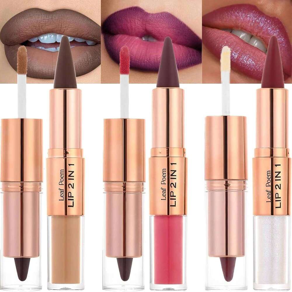 Christmas Beauty Cosmetics Ink Gloss Lipstick Brightening Oil Moisturizing Cream Large Lip Brush H260302