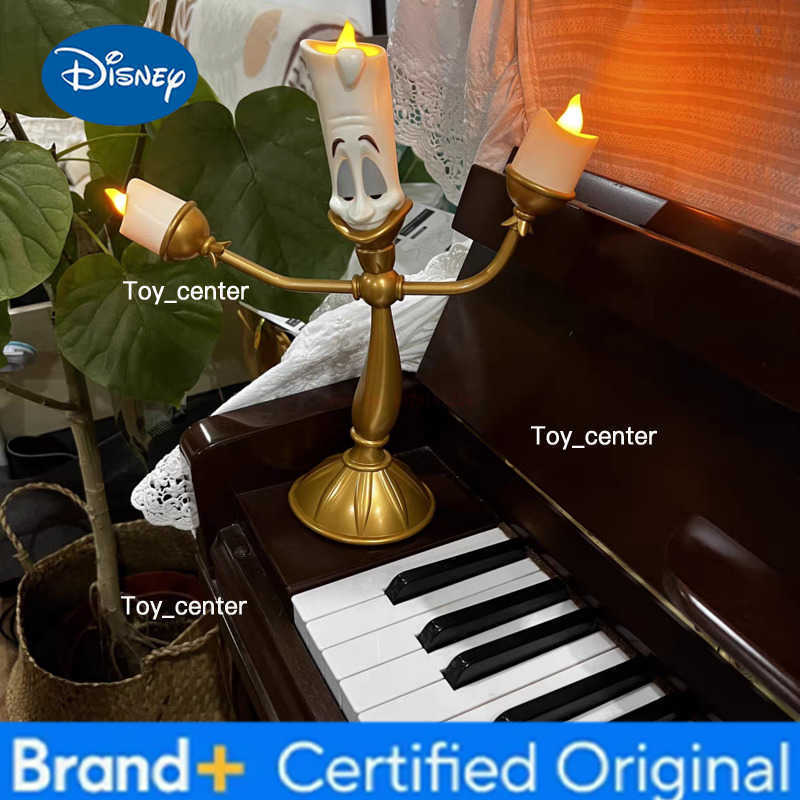 Disney New Beauty And The Beast Action Figures Cogsworth Mr Clock Lumiere Candle Lamp Statue Figure Home Decoration Model Gift H260302