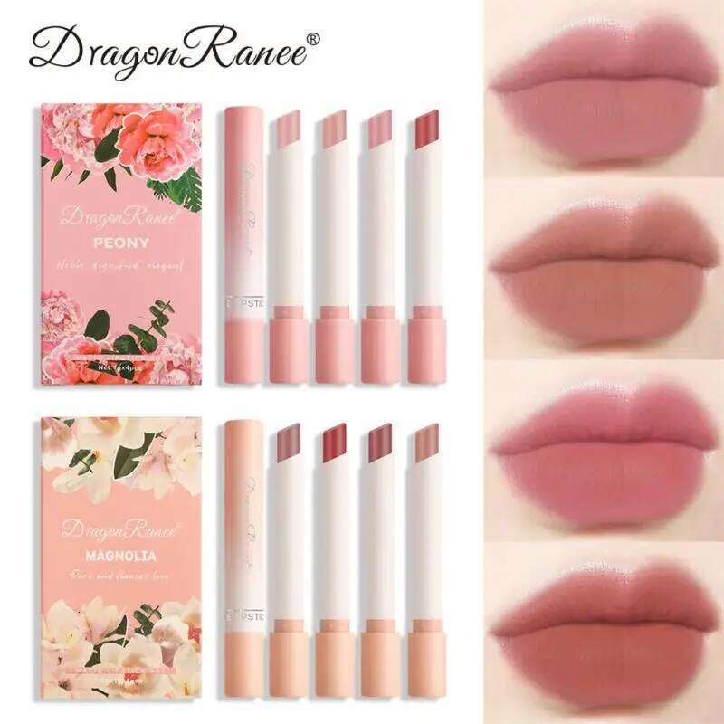 Hot Selling 4 Pack Matte Velvet Creative Cigarette Lipstick Set Not Easy To Fade Long Lasting Red Lip Tint Makeup H260302