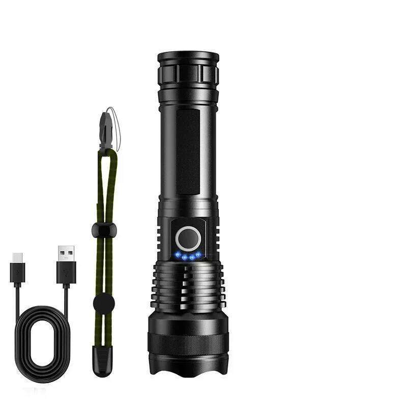 XP50 Super Bright Flashlight Built-in 18650 26650 Battery Rechargeable LED Flashlights High Power Torch Lamp for Camping Lantern Z260301