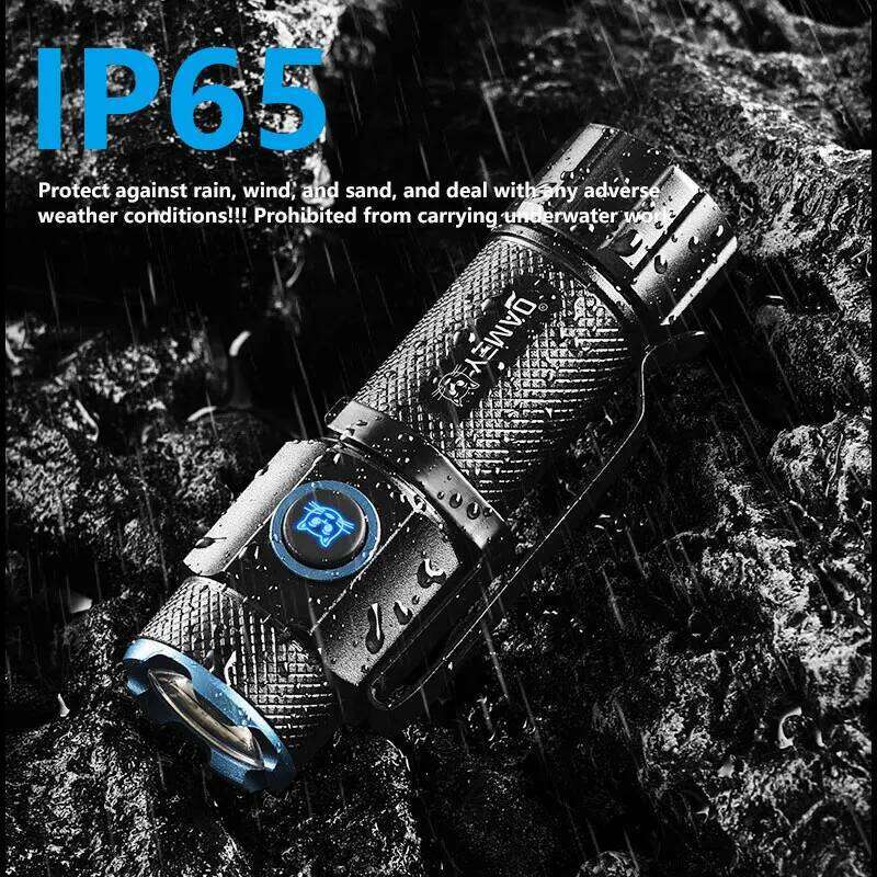 YEMAO F602X Portable P50 LED Flashlights With Pocket Clip Magnetic 5 Lighting Modes 1000LM Rechargeable IP65 Torch 16340 Battery Z260301