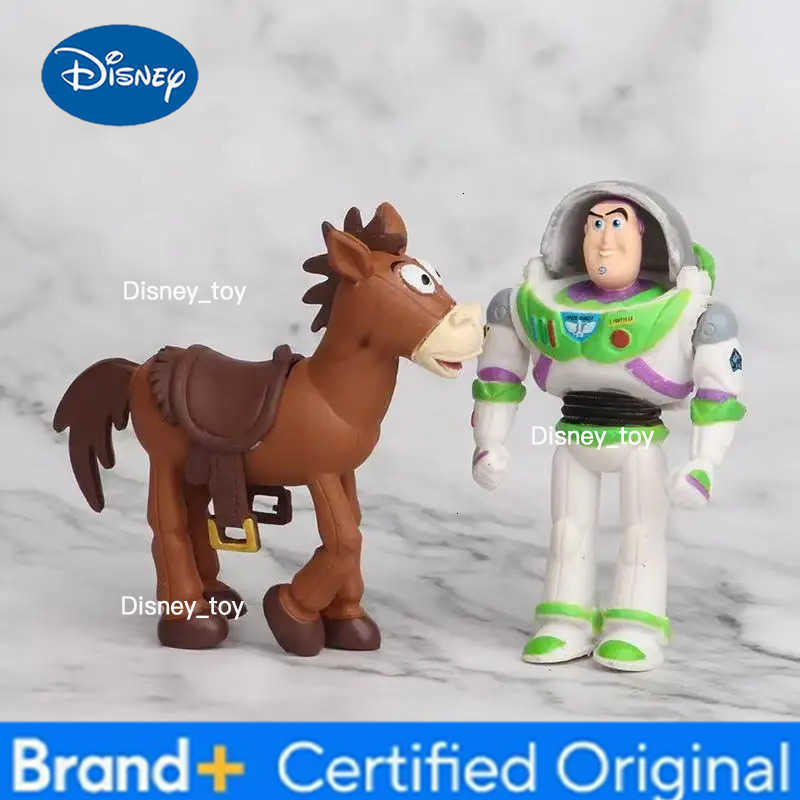 Disney Hot 7pcs/set Toy Story 4 Action Figures Toys Woody Jessie Buzz Lightyear Forky Pig Bear Figura Model Doll Figurine Kids Gifts H260302