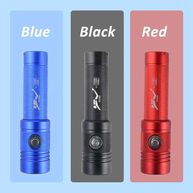 LED Scuba Flashlight 1600 Lumens Ultra-Bright Underwater Spotlight 100m IP68 Waterproof Diving and Fishing Light Z260301