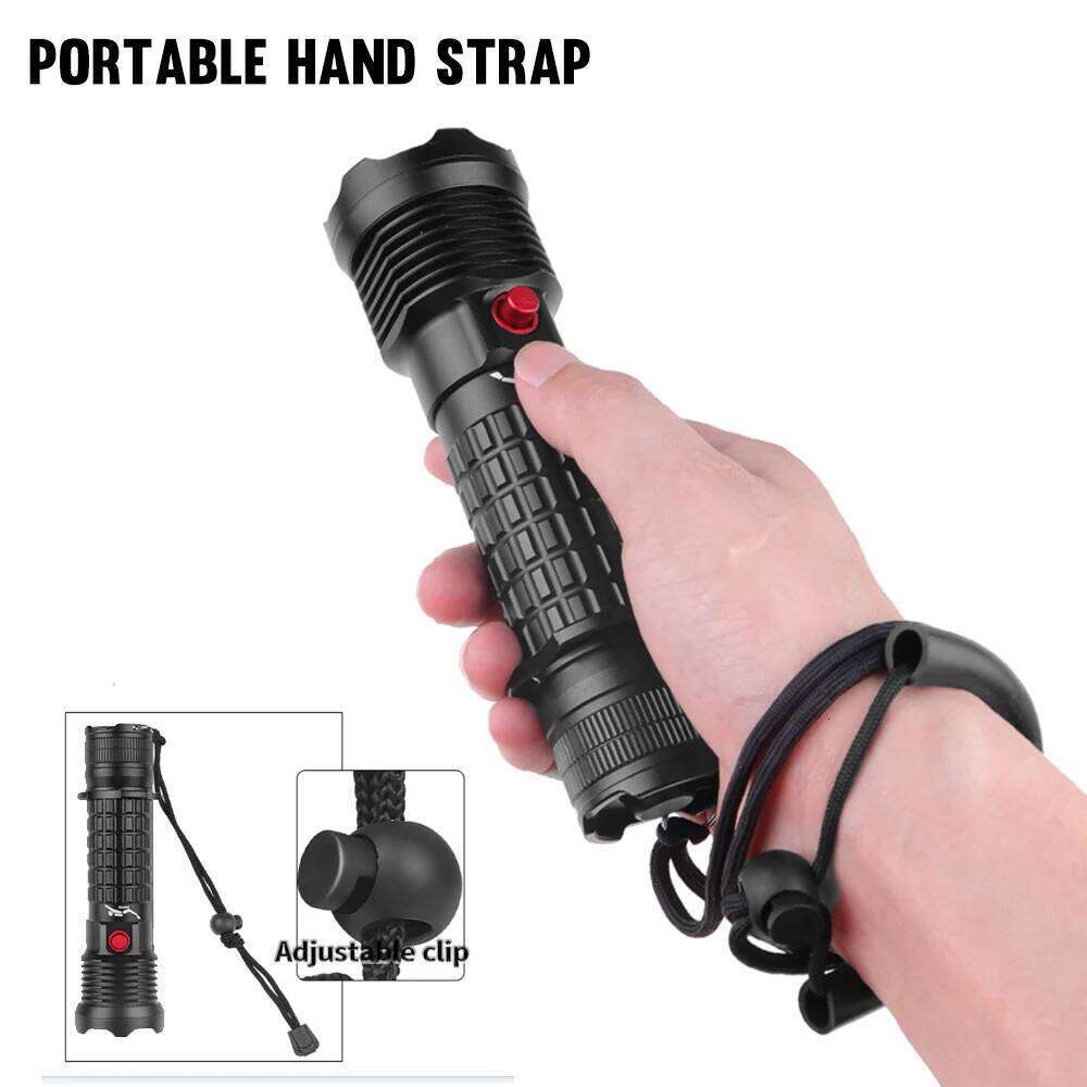 5000mAh LED Flashlight 400000LM XHP199 Underwater Scuba Torch IPX8 Waterproof Professional Powerful Diving Lantern Z260301