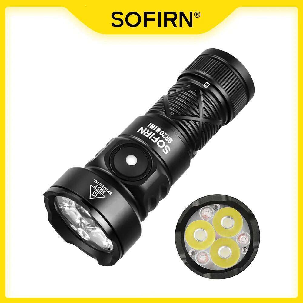Sofirn SR20 MINI 1200lm Flashlight 18350 White Red LED Light for Camping, Hunting, and Emergency Situations IP68 Waterproof Z260301