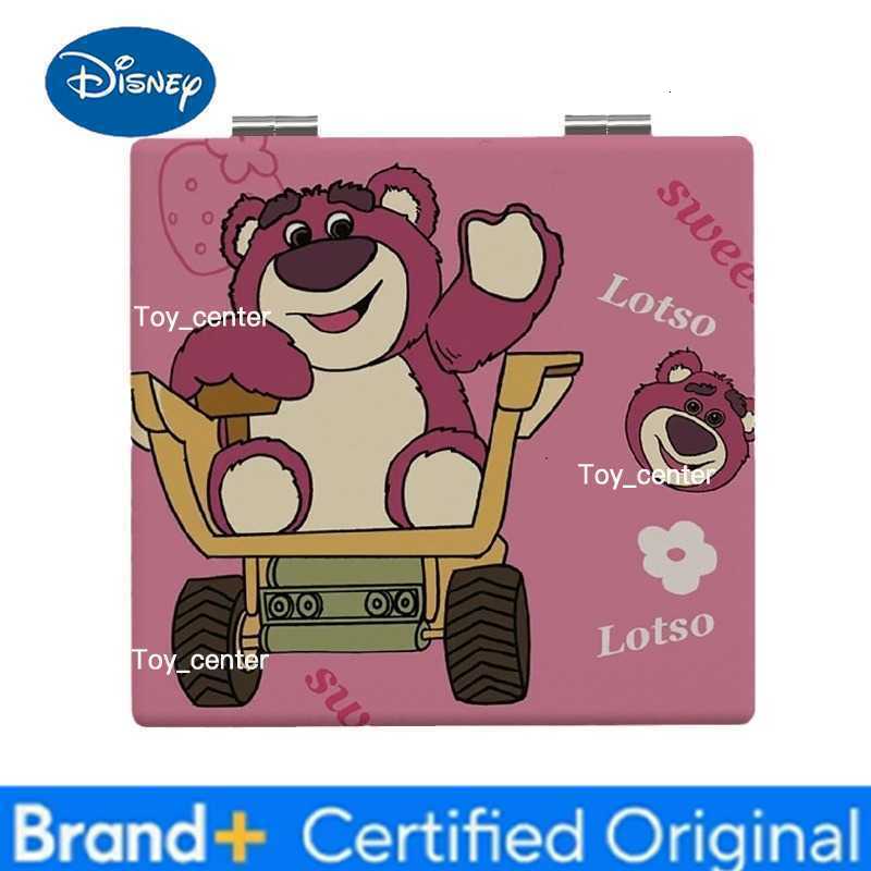 Disney Cartoon Lotso Mirror Portable Small Mirror Kawaii Anime Portable Folding Mirrors Double-Sided Pattern Makeup Girl Gifts H260302