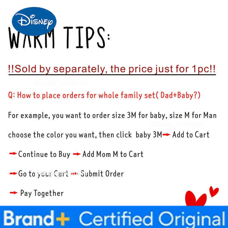 Disney 2026 Family Vacation Father Mother-kids Family Matching Outfits Funny Disneyland Family Look H260302