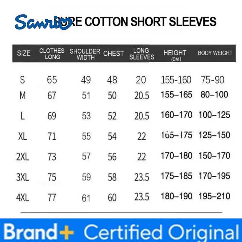 Sanrio 2026 Summer Kuromi Retro High-Quality 100 Cotton Mens T-shirt Oversized Cute Strawberry Print Top Unisex Family Matching H260302