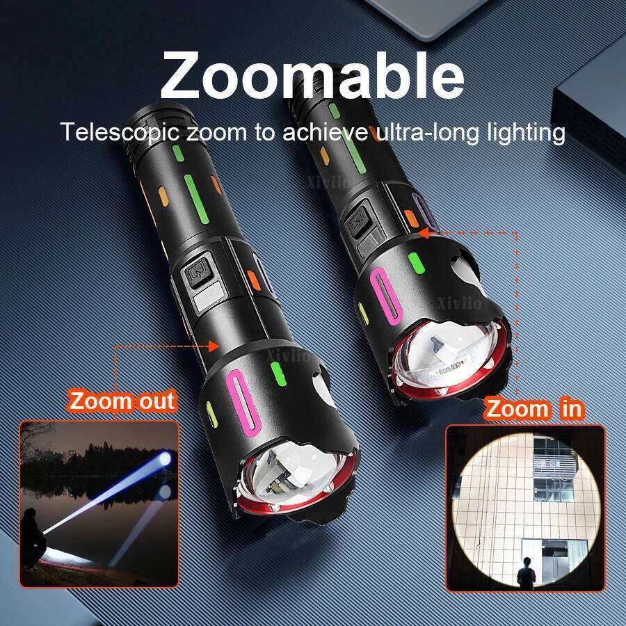 2025 New Rechargeable LED 28000000LM Super Bright Torch Light Long Shot 3000M High Power Flashlight Tactical Lantern Z260301
