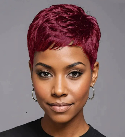 Wig Black Short Hair Womens Voluminous Natural Fashion Hairstyle Wholesale250210