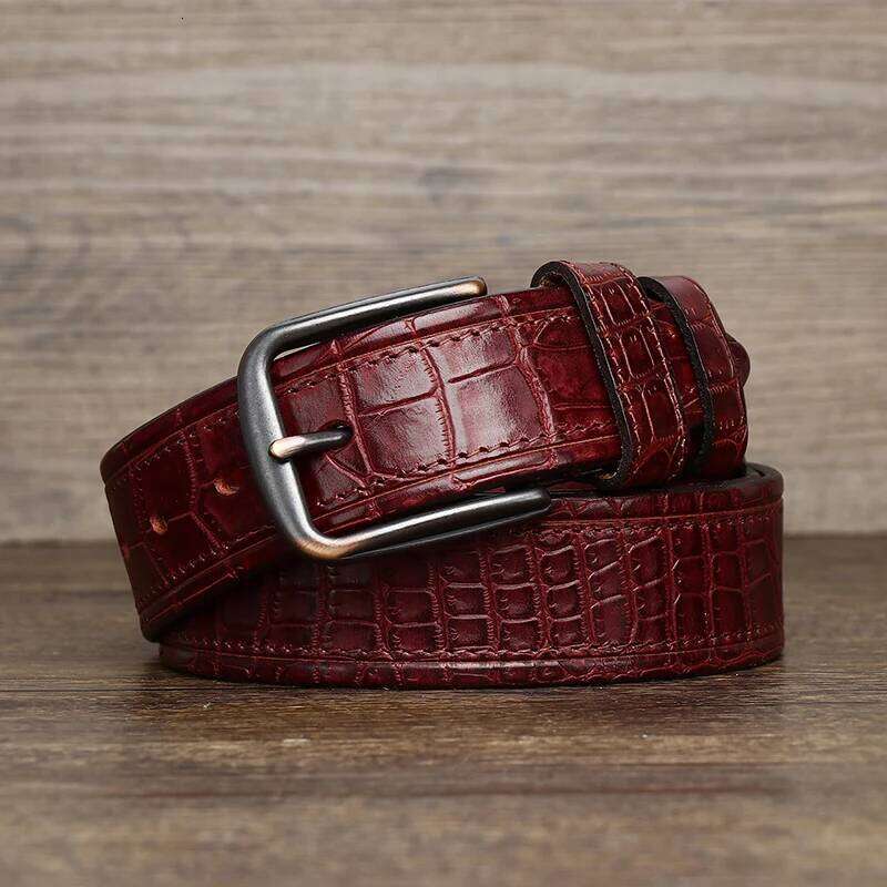 New Style Fashion Luxury Cowhide Design Men Belt Genuine Leather Individuality Pin Buckle Jeans Belts For Men's S260228