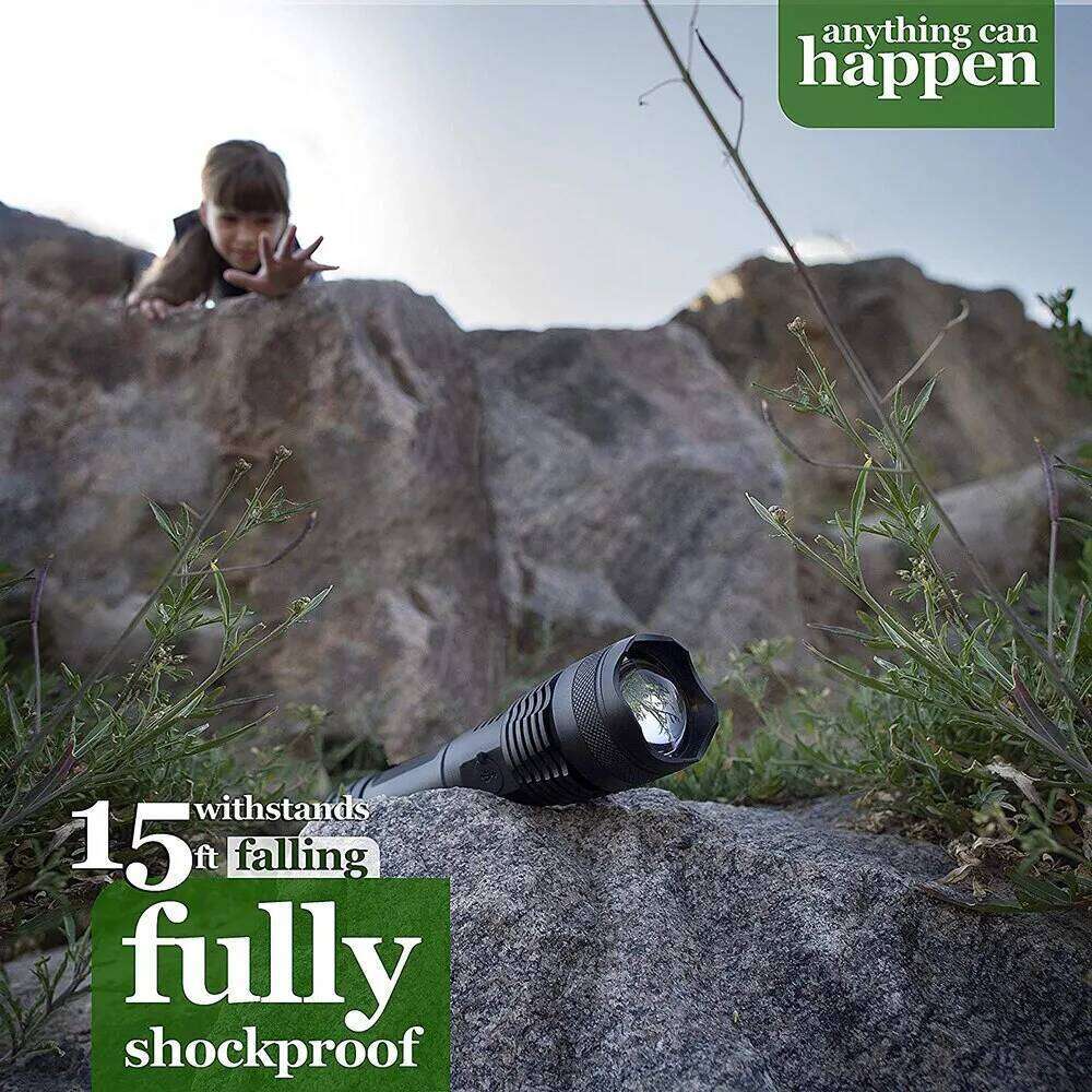 Power P50 LED Flashlight Zoomable 5 Lighting Modes Waterproof Emergency Camping Torch,Use Of High Strength Aluminum Alloy Z260301