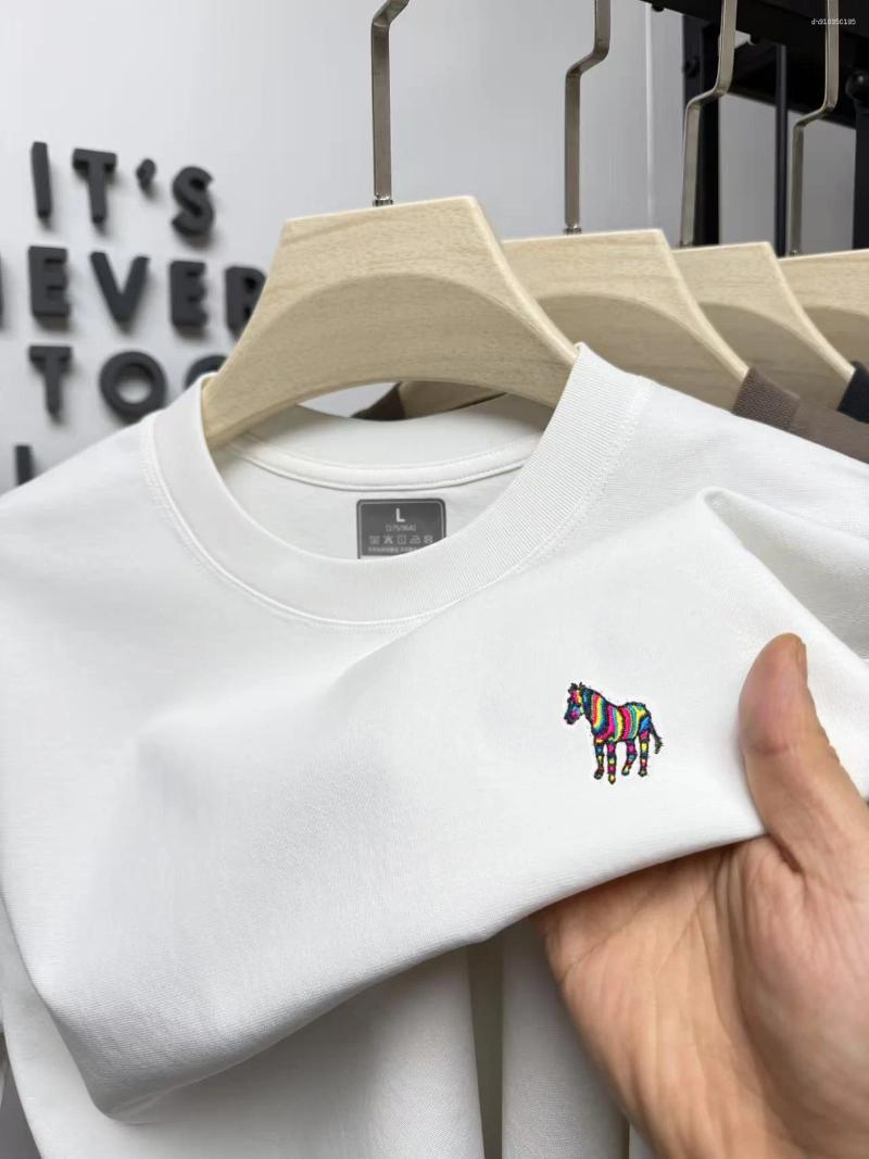 Men's Polos Luxury Customized T-shirt For Summer Short Sleeve Comfortable Breathable Half Sleeved Exquisite Embroidered Top New Chinese Style T-s