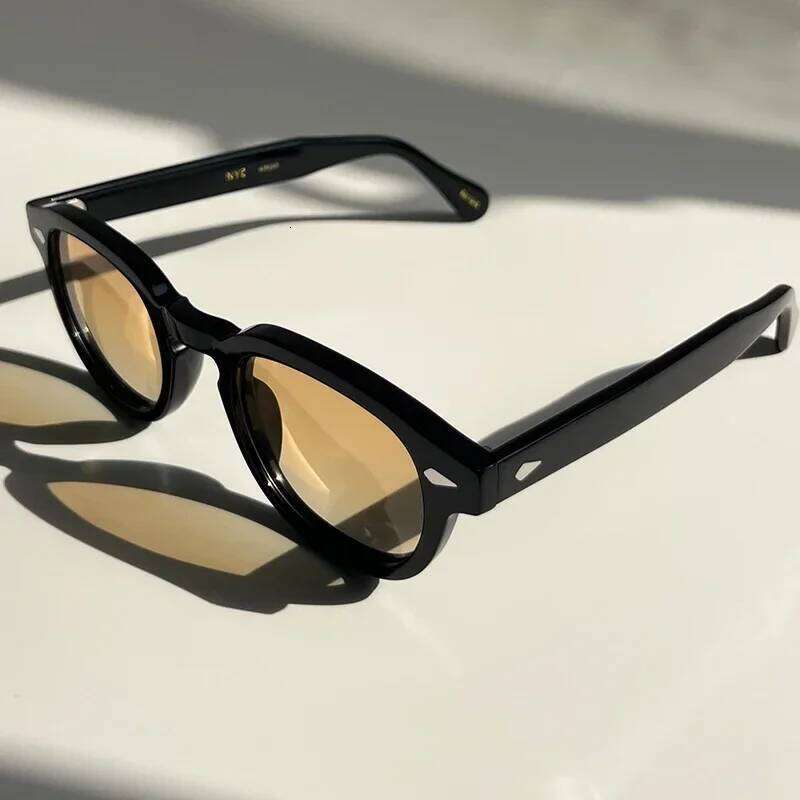 High Quality Acetate Sunglasses For Men And Women Designer Brand Lemtosh Tortoise Black Frame Vintage Sun Glasses Gradient lense 26Y0302