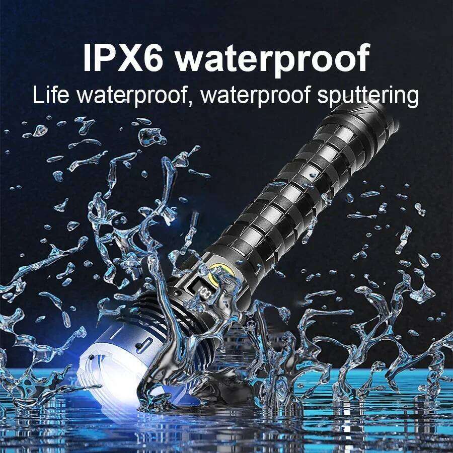 High Power LED Flashlight USB Rechargeable Outdoor Hand Lamp Lantern Long Range Spotlight Tactical Torch For Camping Climbing Z260301