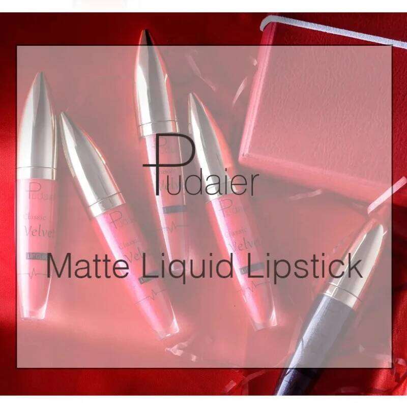 Pudaier 18 Color Matte Glitter Liquid Lipstick Set Diamond Shiny Gloss Waterproof Pearl Lipgloss Women Lip Tint Cosmetic New H260302