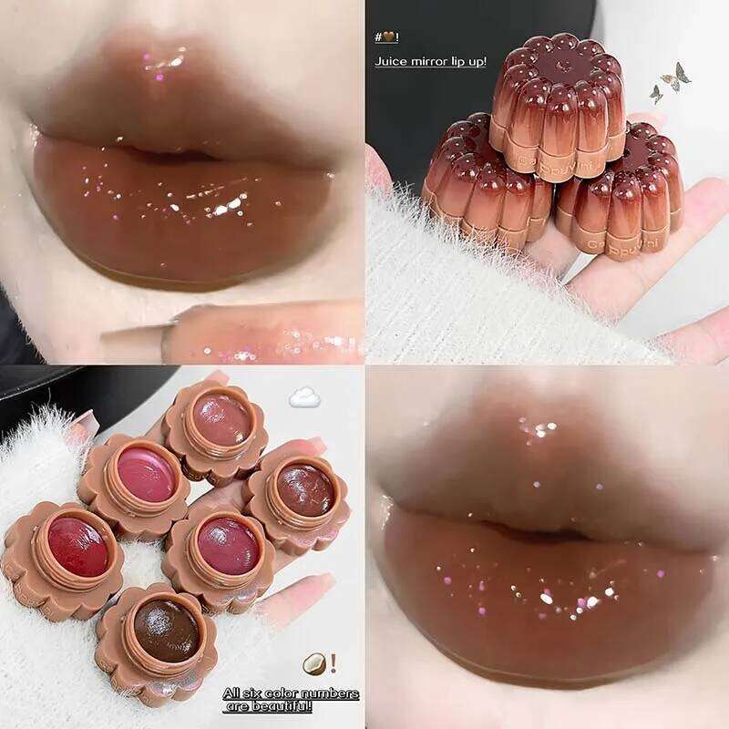 CAPPUVINI Jelly Tint Gloss - Hydrating Water Shine Plumping Lip Stain, Velvet Matte Liquid Lipstick, Long Lasting, Non-Stick H260302