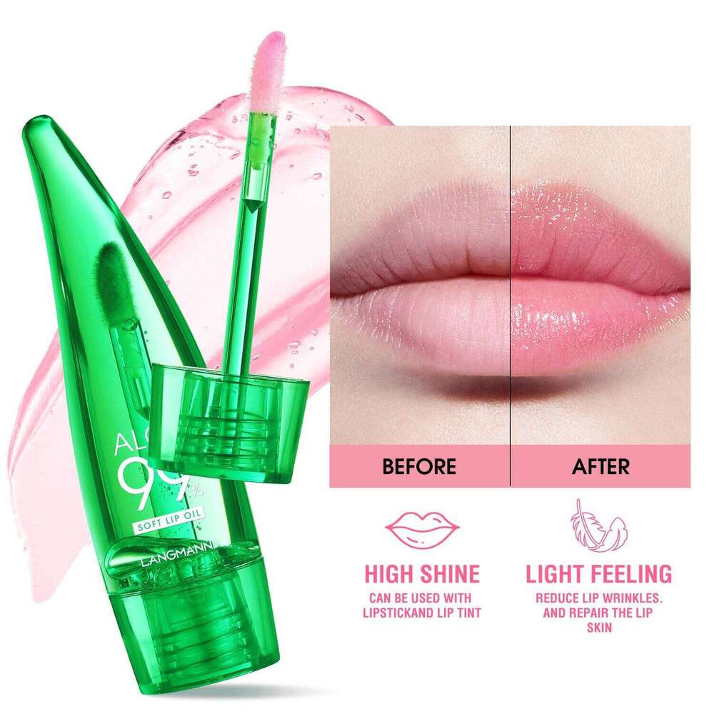 1pc/2pc Aloe Vera Moisturising Gloss Warm Feeling Colour Changing Glaze Long Lasting Moisture Oil Lip care H260302