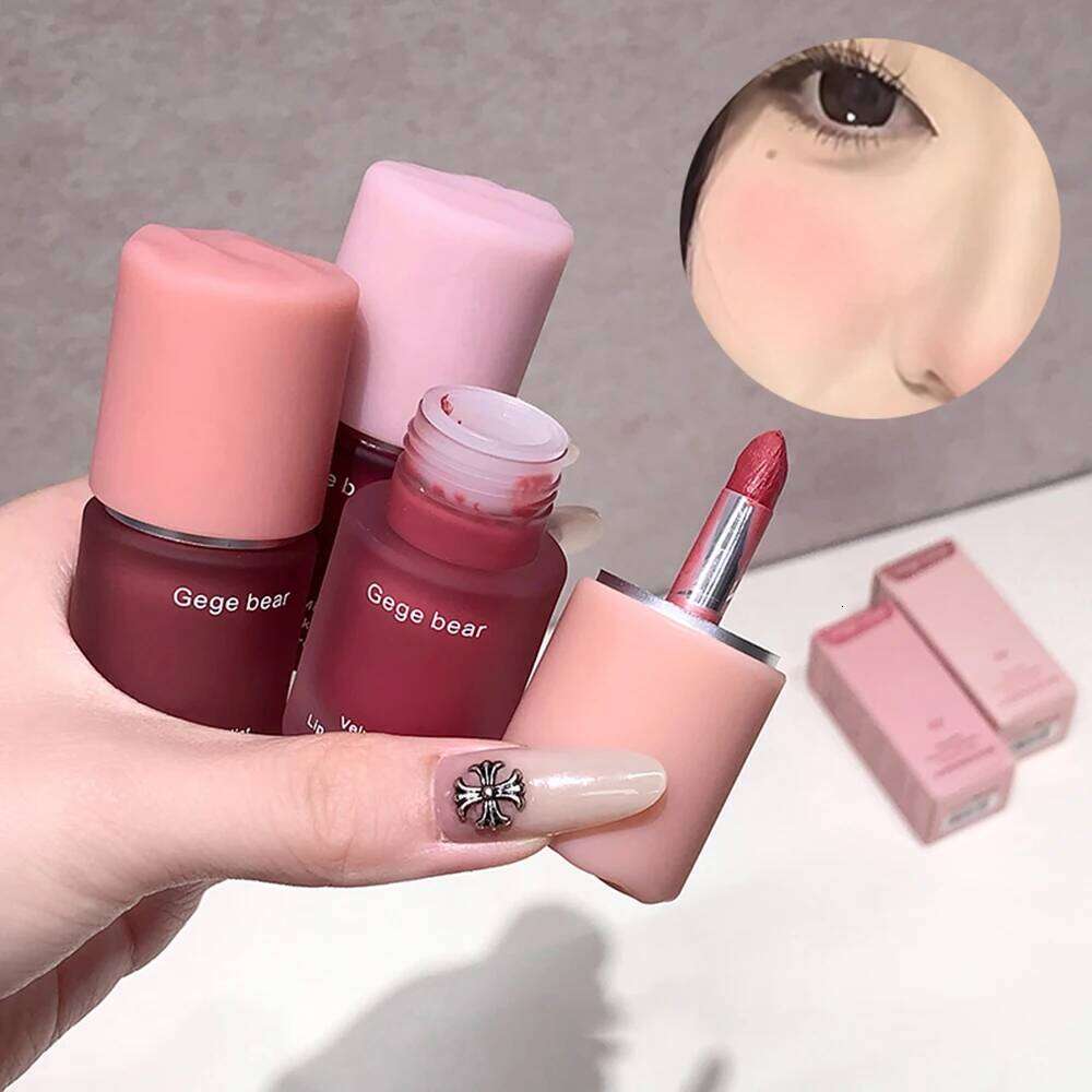 Gege Bear Smooth Multi-purpose Cream Expansion Color Cheek Blush Eye Shadow Not Easy to Fade Nude Matte Velvet Lip Glaze H260302