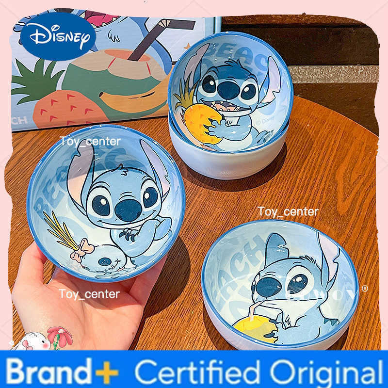 Disney New Shi Dizai Ceramic Bowl Household High-Value Tableware Children Cute Soup Rice Bowl High-Temperature Surrounding Gift H260302
