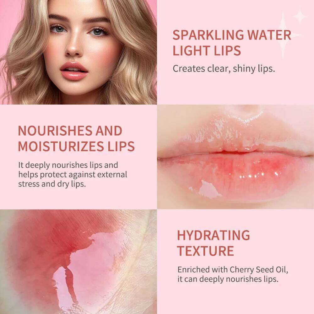 8.3ml Moisturizing and Volumizing Gloss Hydrating Glow Oil, Care Beauty Product, Tinted Lip Oil #020 Mahogany H260302