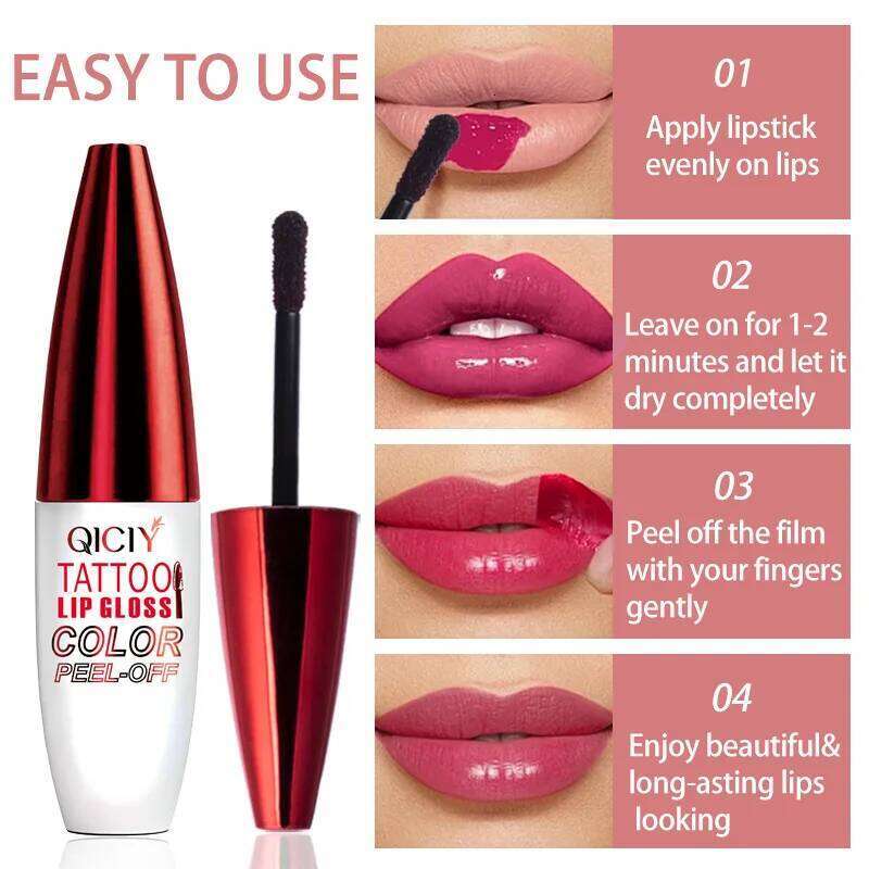 Tear Lip Gloss 4 colors easy to apply lipstick, moisturizing and long-lasting anti-sweat non-sticky cup tearing lipstick H260302