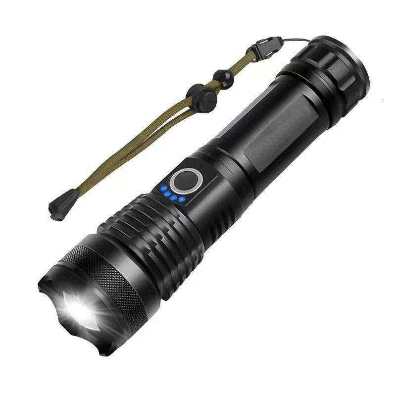 High-Intensity Flashlight: For Patrol & Camping, Outdoor Lighting, White Laser, Aluminum Alloy Body, Long-Range Beam Z260301