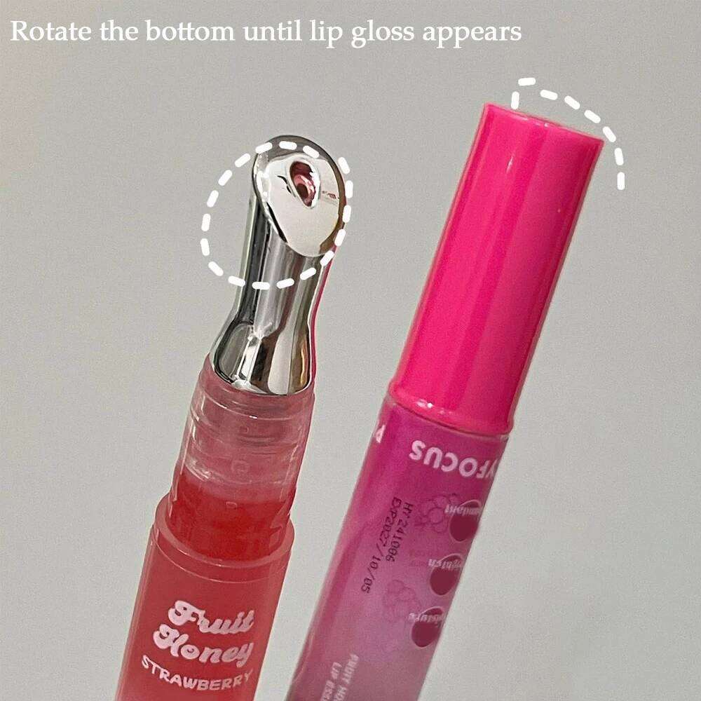 Pinkyfocus Fruit Honey Brightening Oil - Moisturizing, Anti-Dry & Crack, Conceals Lip Lines for Plump Lips H260302