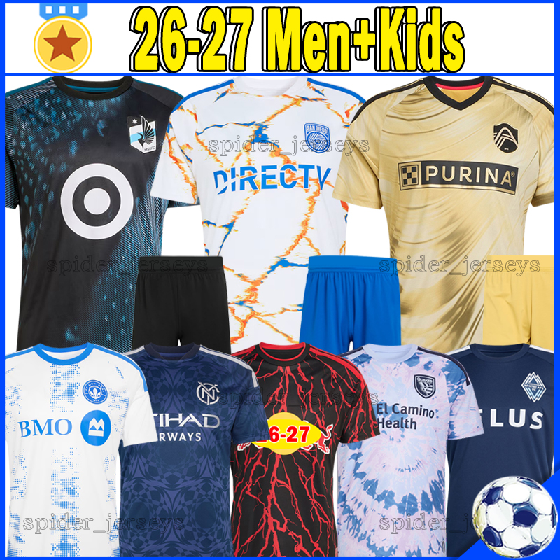 4XL 26 27 New York RB Soccer Jerseys Minnesota United Montreal San Diego St. Louis City SC San Jose Earthquakes Vancouver Whitecaps Football Shirts Men kids kits sets