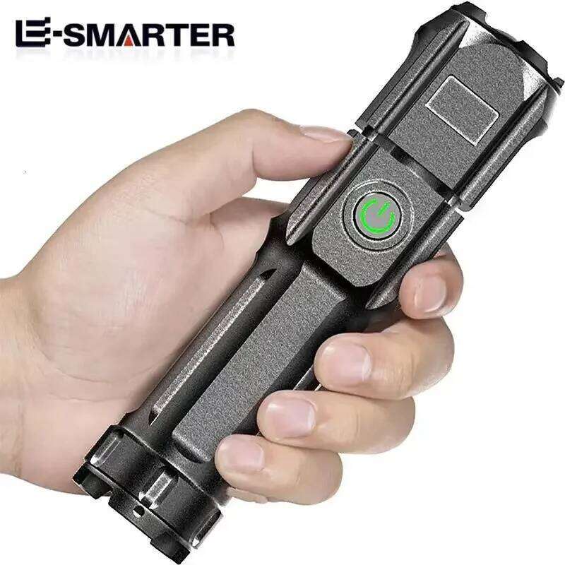 Powerful Rechargeable USB Waterproof Zoom Fishing Hunting Camping 100,00 Lumen Tactical Flashlight LED Torch Z260301