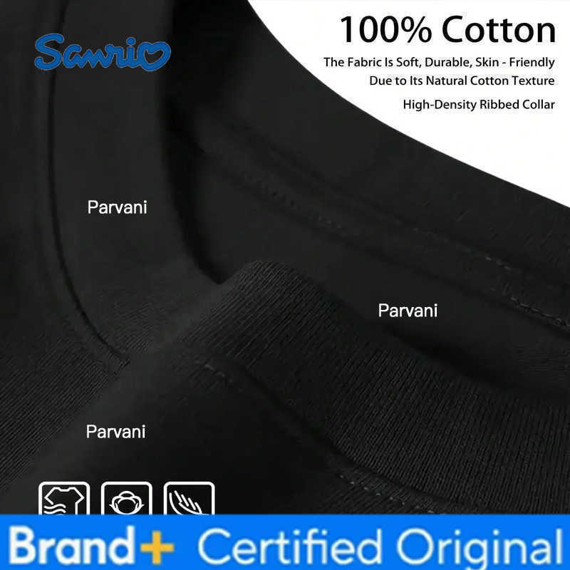 Sanrio 2026 Summer Hello Kitty Burger Couple 100 Cotton Printed Short-sleeve T-shirt Boys and Girls Parent-child Jacket Y2k H260302