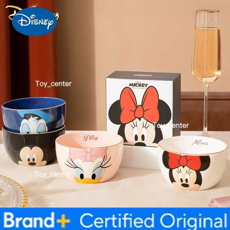 Disney Mickey Mouse Minnie Fashion Cartoon Kawaii Cute Anime Ceramics Tableware Rice Bowl Dessert Small Bowl Birthday Gift H260302