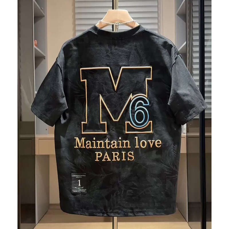 Summer New Fashion Printed Half-Sleeve Loose Fit Men's Casual Short Sleeve T-Shirt With Street Style Embroidery