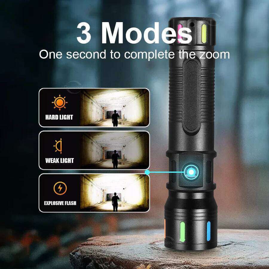 10000000LM Newest High Power LED Flashlights Super Bright USB Rechargeable Tactical Torch Zoom Outdoor Waterproof Camping Lights Z260301