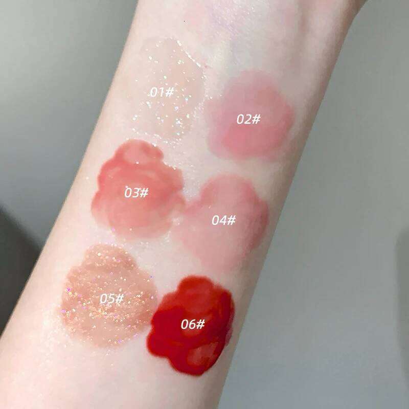 Gege Bear Ice Beet Gloss Honey, Pressed Type Lip Gloss, Balm Smooth, Rich Atmosphere, Explosion, Glitter, Transparen H260302
