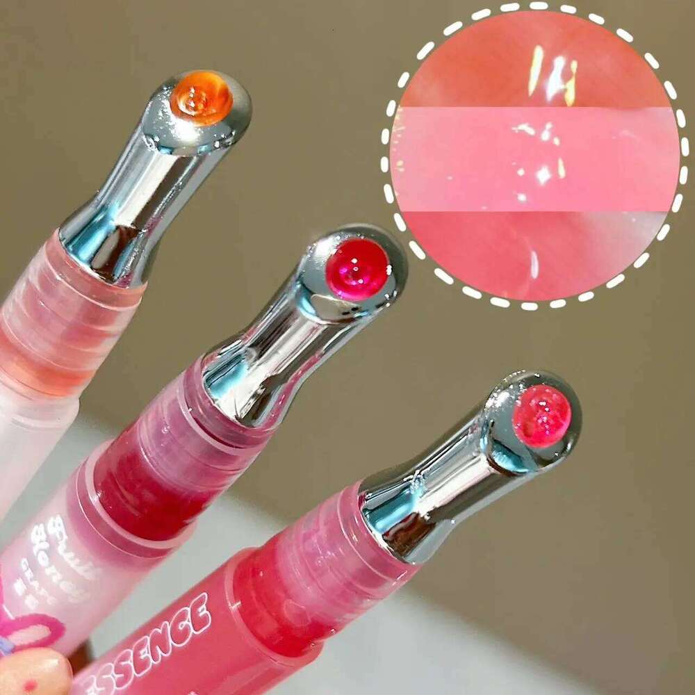 Pinkyfocus Fruit Honey Brightening Oil - Moisturizing, Anti-Dry & Crack, Conceals Lip Lines for Plump Lips H260302