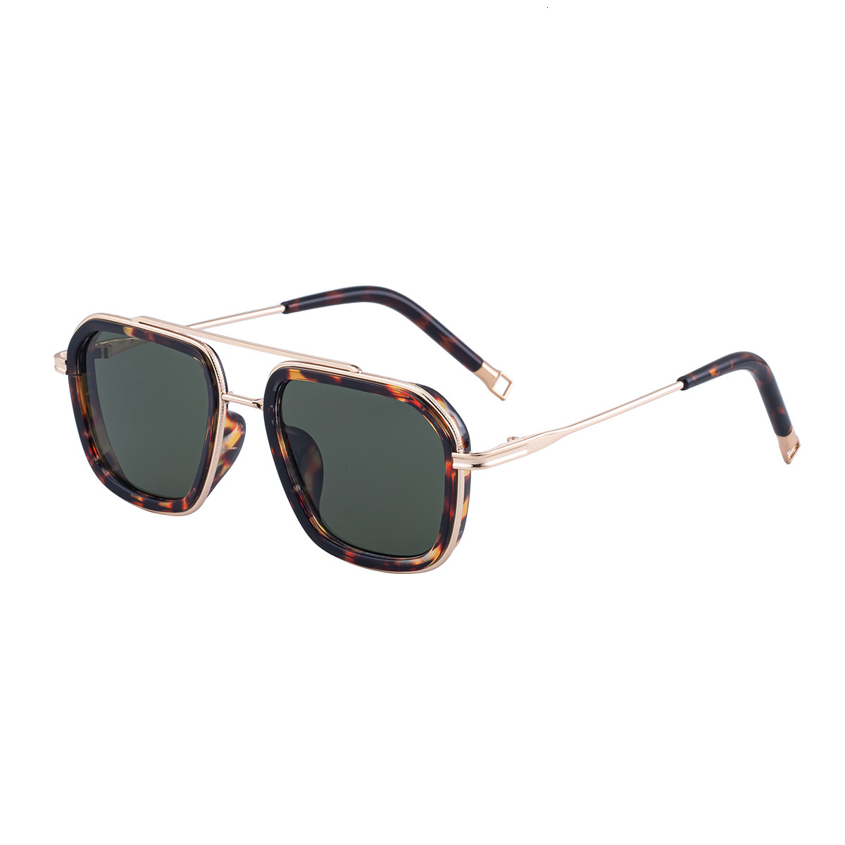 2026 New Fashion Square Frame Sunglasses Retro Double-Beam Outdoor Driving Sun Protection Glasses for Men,