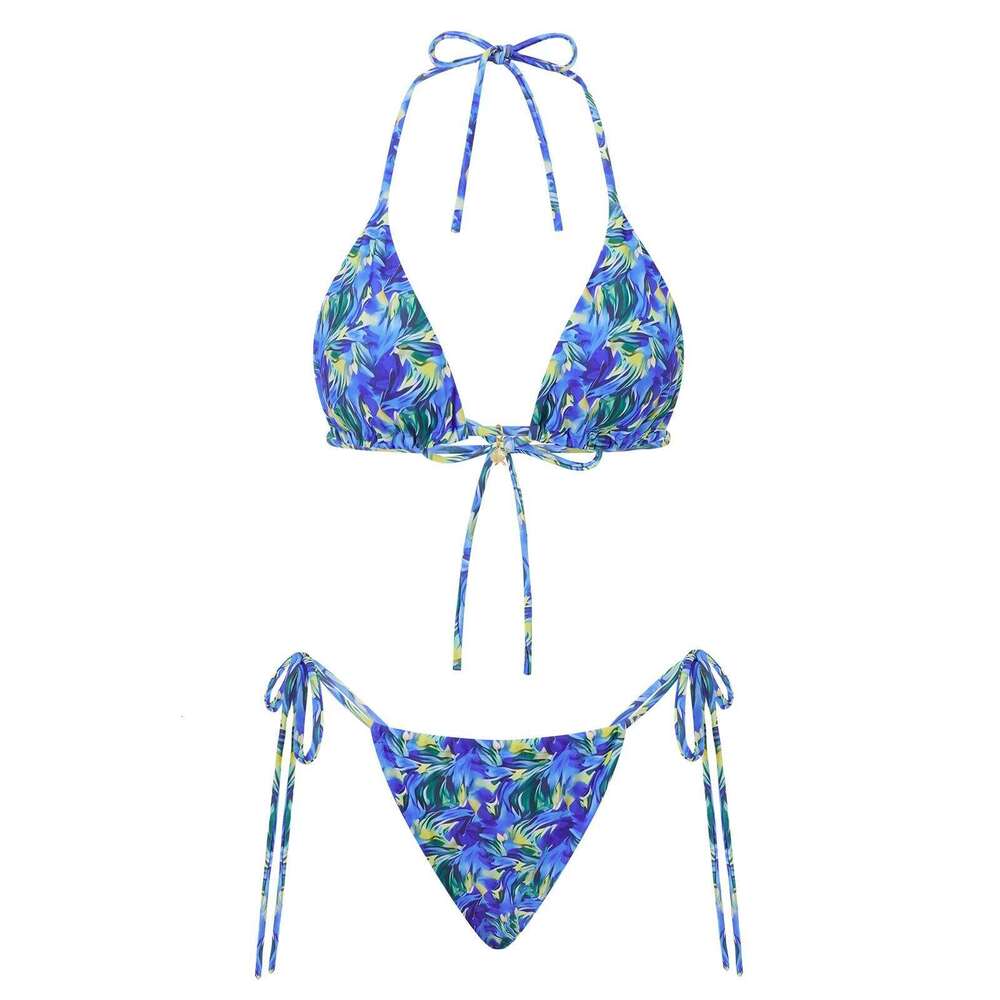 hirigin Women 2 Pieces Bikini Swimsuit Spaghetti Strap Top Tie Side Triangle G-Thong Bathing Suit Beach Holiday Swimwear Z260301