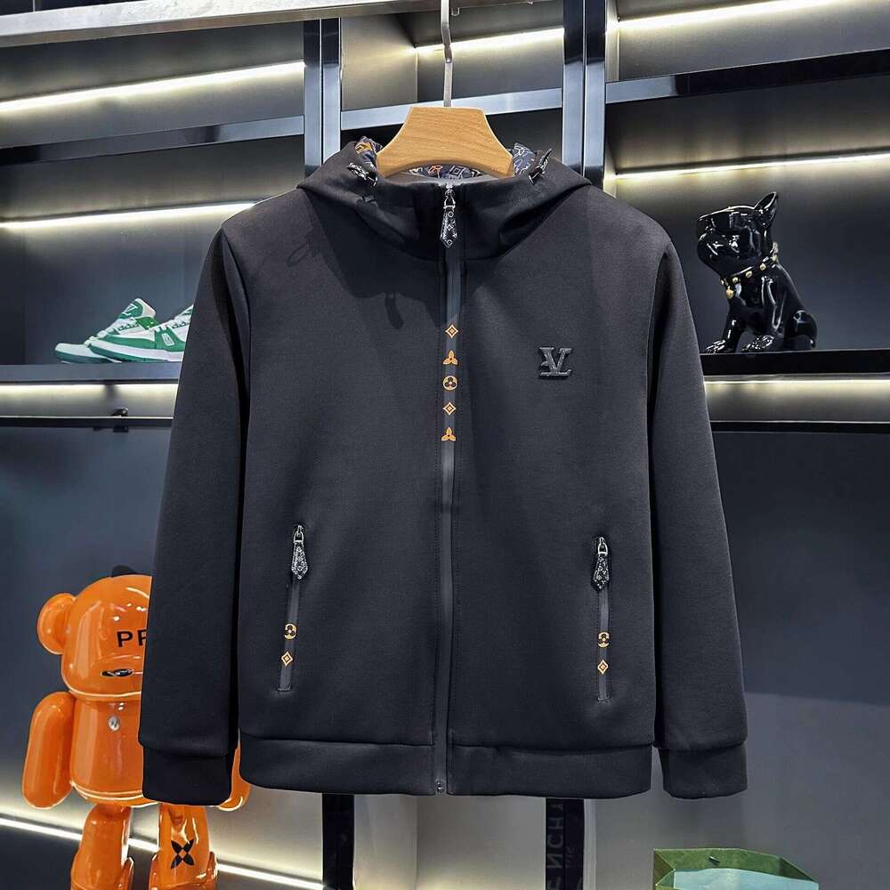 Light Luxury Autumn High-End Men's European-Style Casual Hooded Comfortable Jacket, Trendy New Fashion Versatile Item
