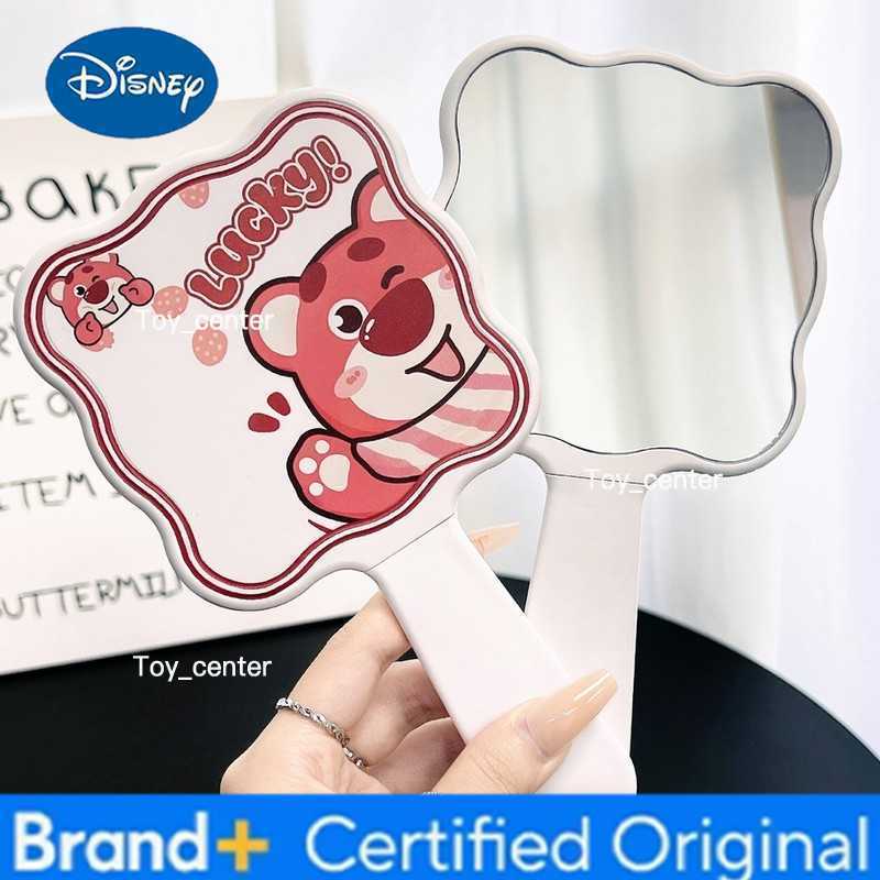Disney Lotso Handle Mirror New Cute Portable Makeup Mirror Touch-up Mirror Comb Body Mirror Handheld Dormitory Makeup Gifts H260302