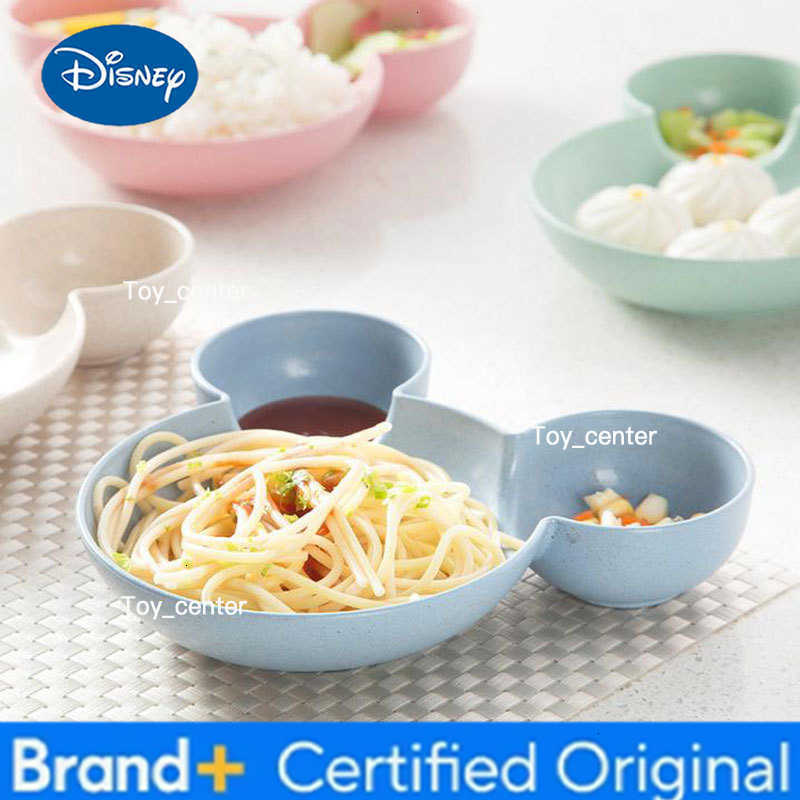 Disney Kid Cartoon Mouse Mickey Bowl Dishes Lunch Box Kid Baby Children Infant Baby Rice Feeding Bowl Plastic Snack Plate Tableware H260302