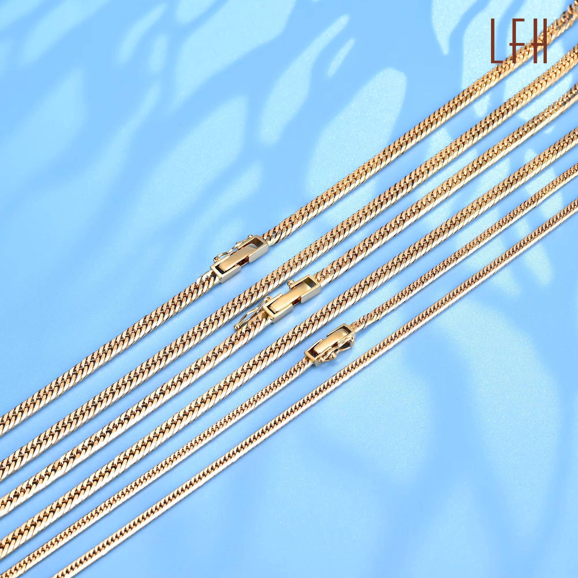Custom 18k Real Gold Chain Jewelry Cuban Chain Necklace Au750 Solid Gold Necklace 18k Real Japan Gold Necklace - view 4