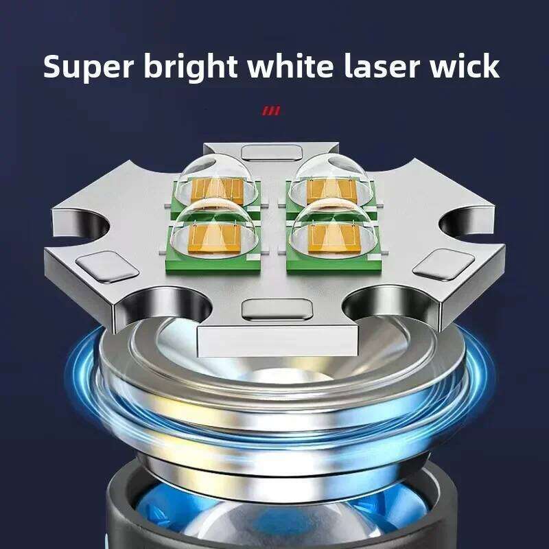 2200LM Super Bright LED Flashlight with 4 Light Modes & Zoom - Rechargeable for Fishing, Camping, Outdoor XC-902 Z260301