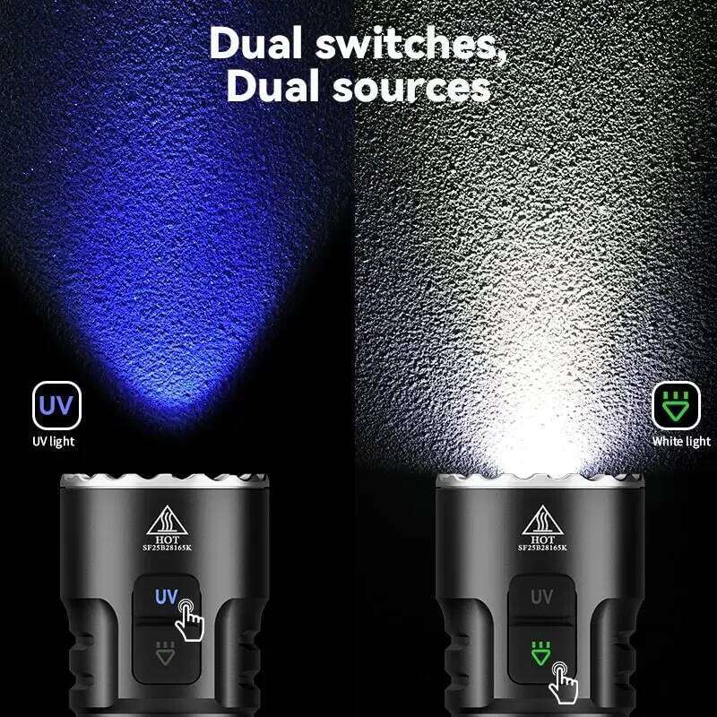 SOFIRN SR23 3300LM 6500K Flashlight UV 365nm EDC Light 21700 USB C Rechargeable Dual Switch Torch with Magnetic Tailcap Z260301