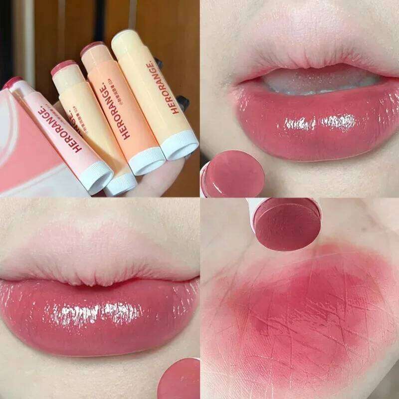 Moisturizing Colored Lipstick Set 1/3PCS Long Lasting Red Balm Waterproof Jelly Solid Lip Gloss Lips Makeup Korean Cosmetics H260302