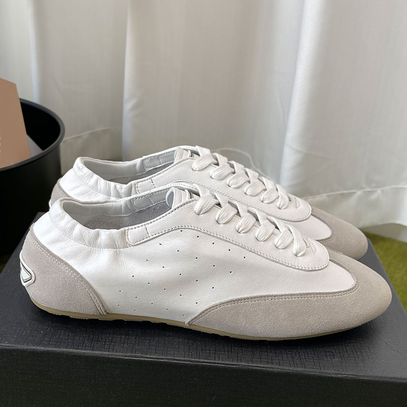 Brand women casual shoes smooth calf leather shoes designer Lady sneakers lightweight comfortable breathable inner lining Lady lace up shoes bare elastic straps