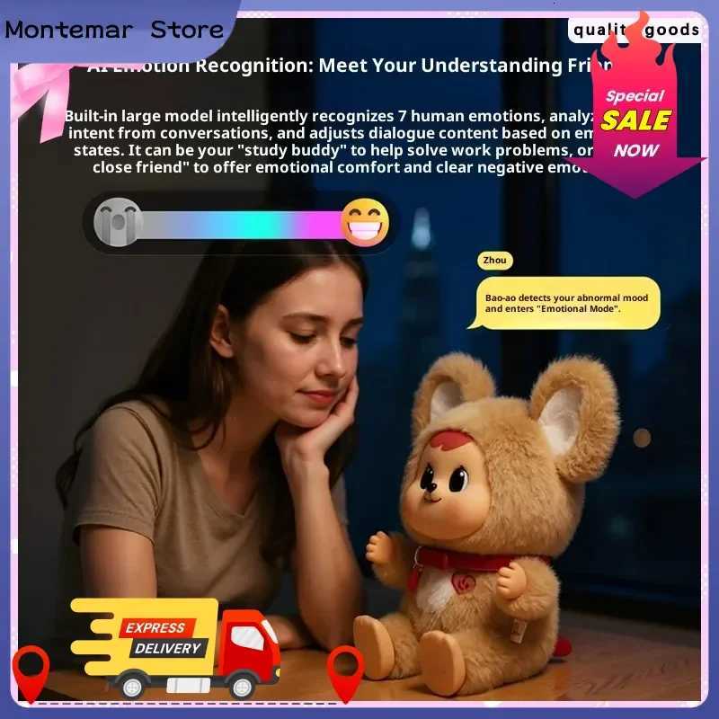 Bao-Aoai Intelligent Doll Educational Companion Chat Toy with Soothing Emotional Dialogue for Kids Holiday Christmas GiftT260302