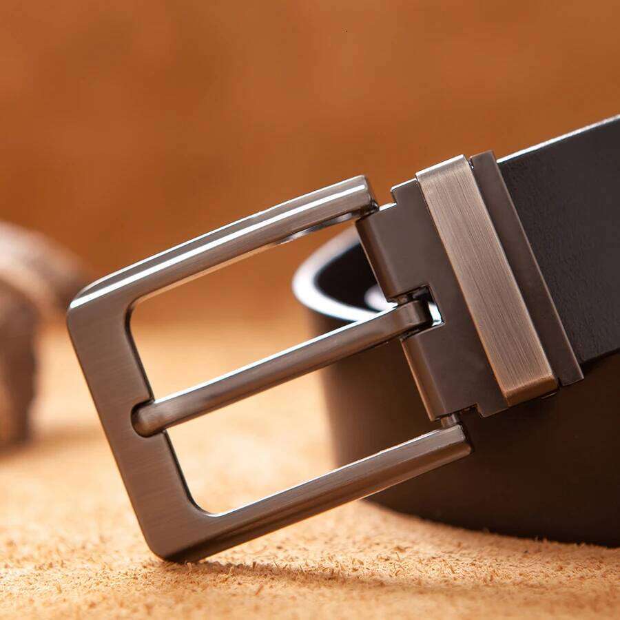 Cowhide Genuine Leather Belts for Men Male Pin Buckle Jeans Waist Mens Black Brown Commuter business Belt Ceinture Homme S260228