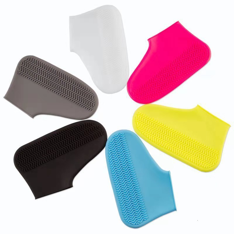 Silicone shoe covers for outdoor use waterproof and rainproof thickened non-slip wear-resistant portable silicone rain boot covers unisex 220713